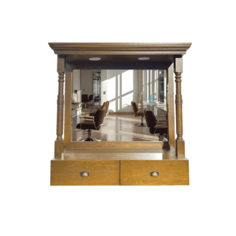 #WM001 Barber Wall Mirror Station