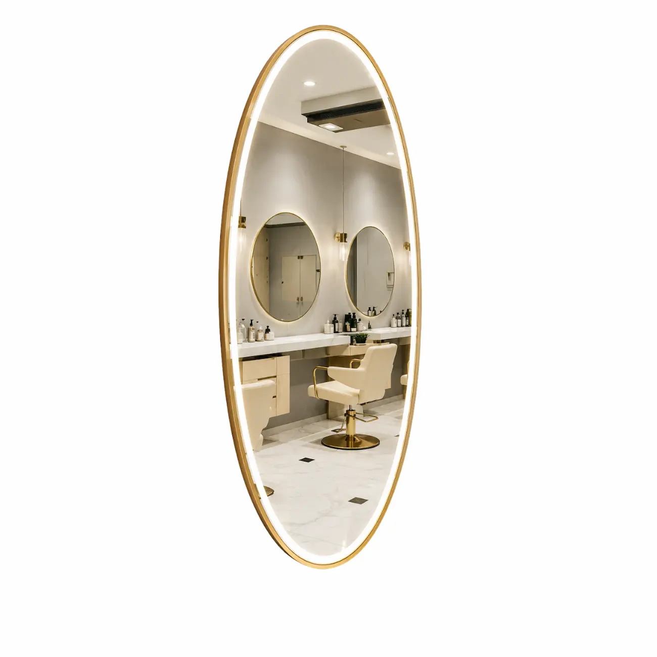 #SM001 Oval LED Salon Mirror