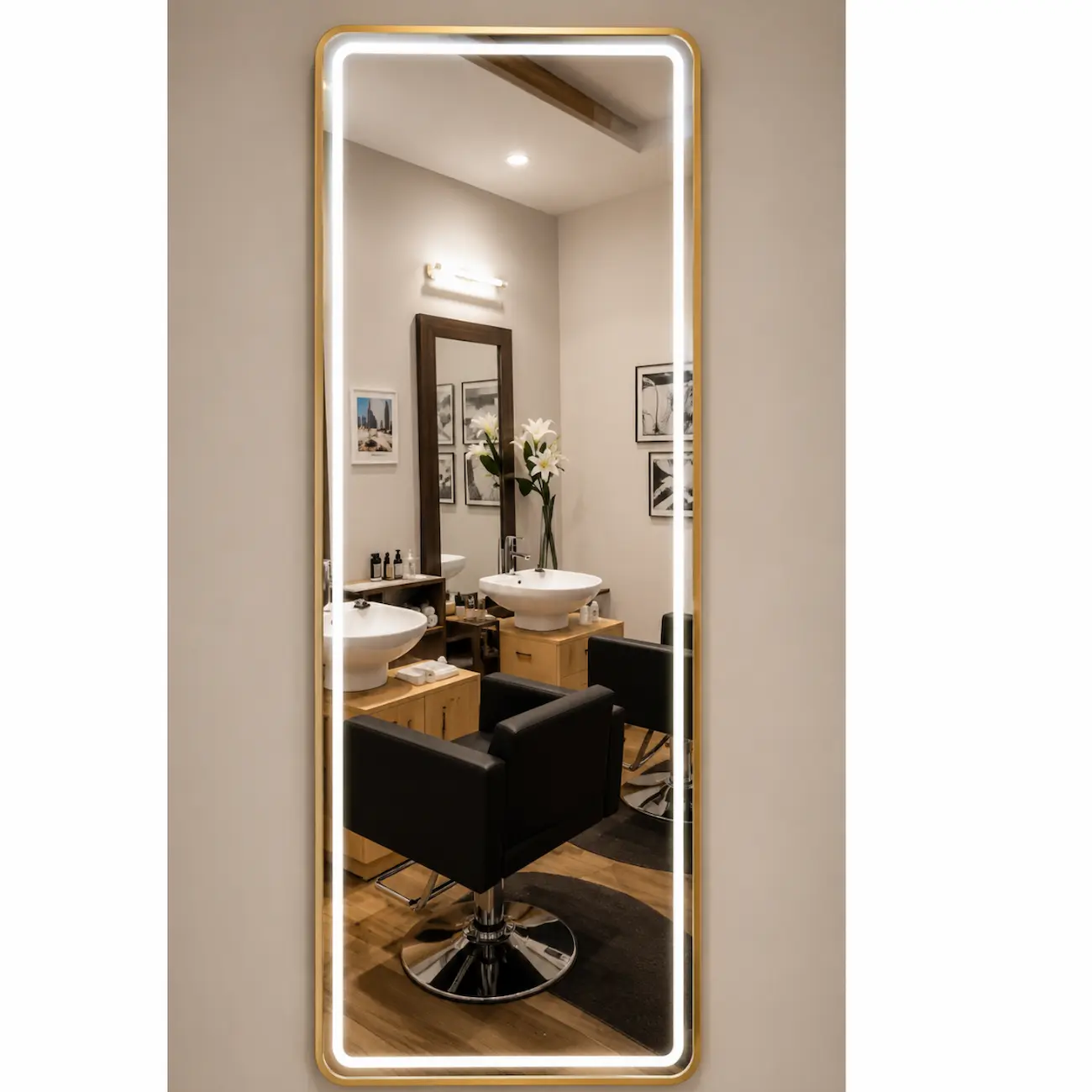 #SM001 Rectangular LED Salon Mirror