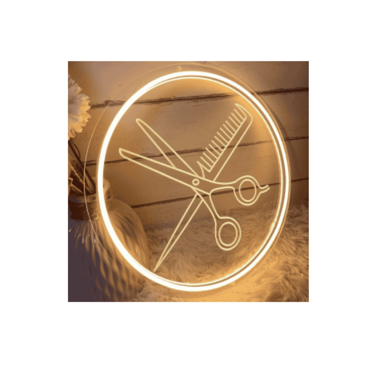 #LED005 Scissors LED Sign