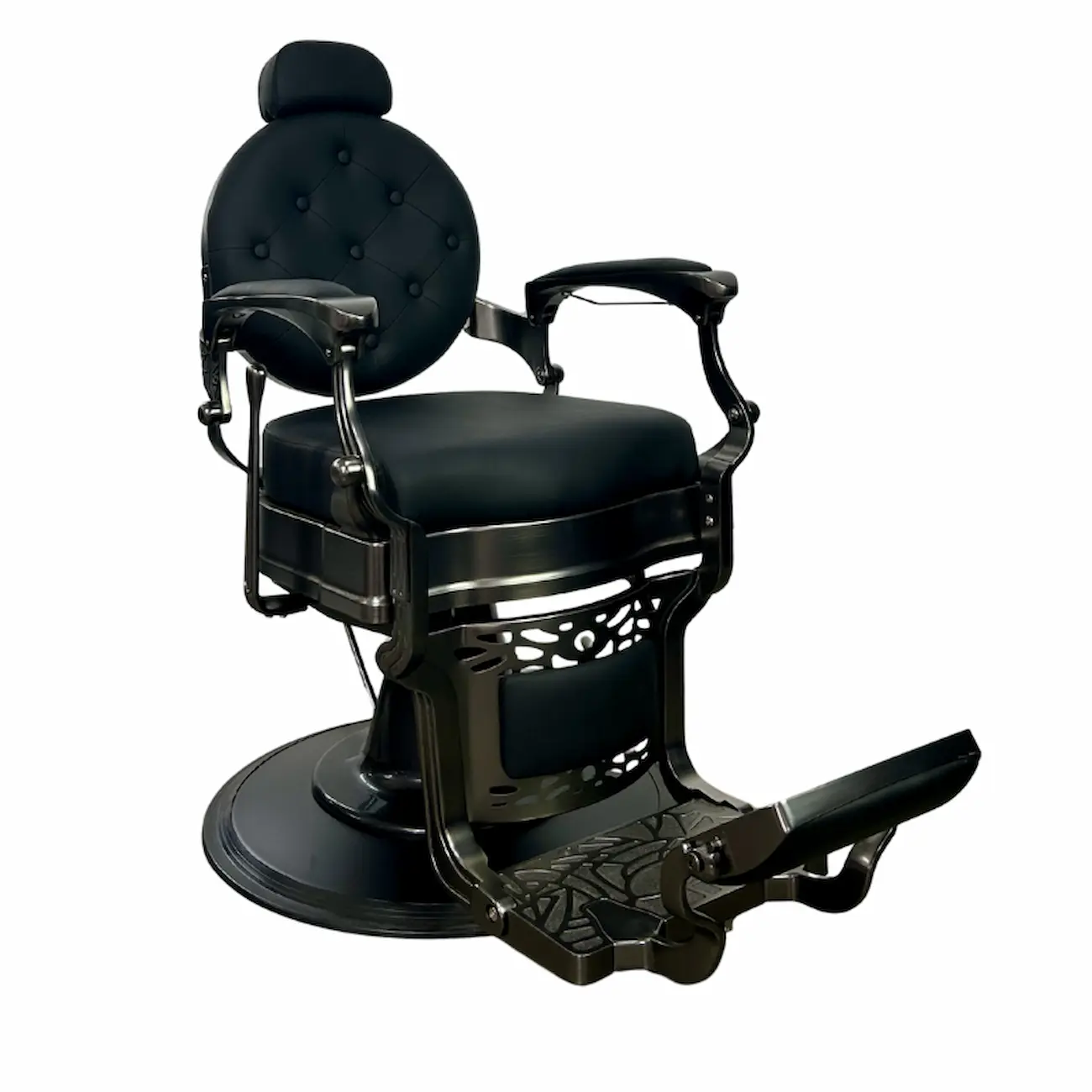 #8827 Gunmetal Retro Barber Chair