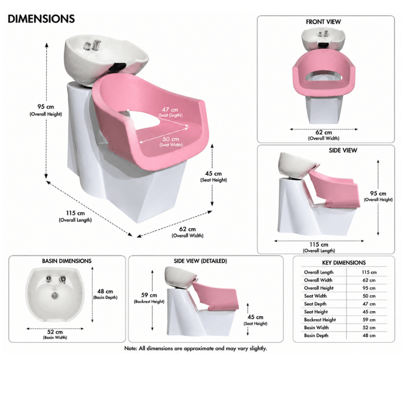 #2049A-P Professional Shampoo Basin Chair - Image 4