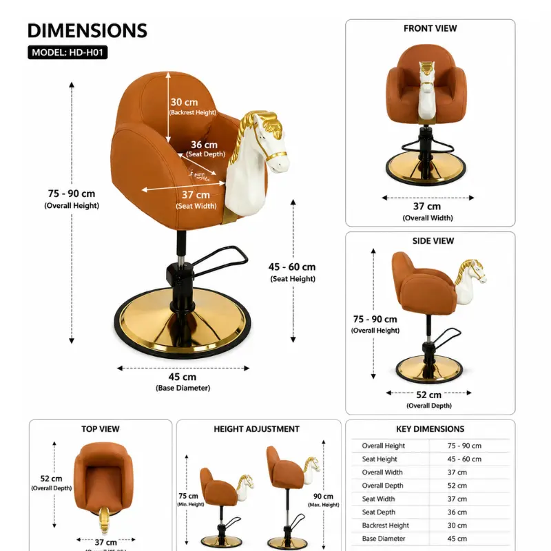 #KC002- Kids Barber Chair - Image 5