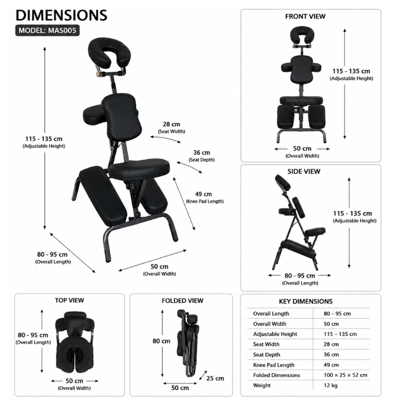 #MAS005- Portable Massage Chair - Image 5