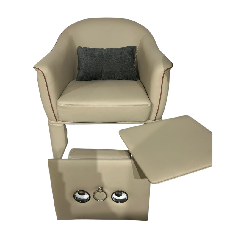 #PED005- Beige Pedicure Spa Chair - Image 4